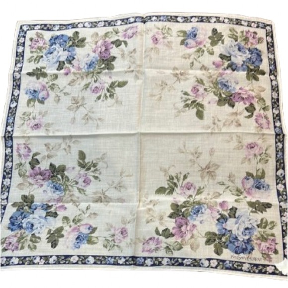 SOLD Yves Saint Laurent Floral Scarf - Vintage Rare New - Picture 5 of 5